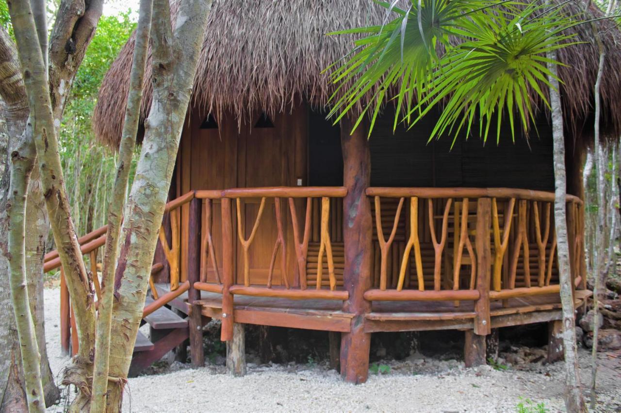 Aldea Maya-Ha Cabanas Con Cenotes 푸에르토 모렐로스 외부 사진