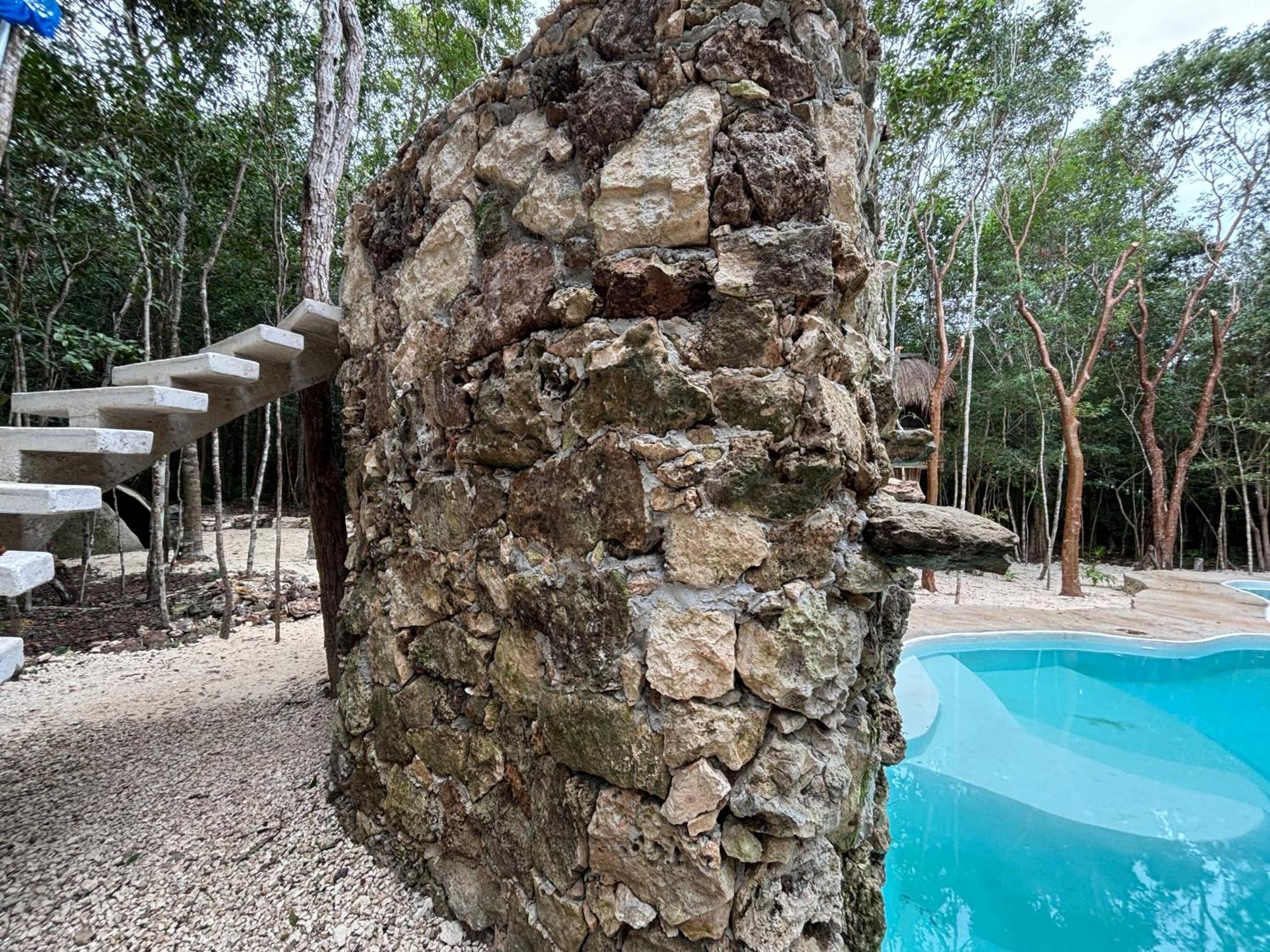 Aldea Maya-Ha Cabanas Con Cenotes 푸에르토 모렐로스 외부 사진