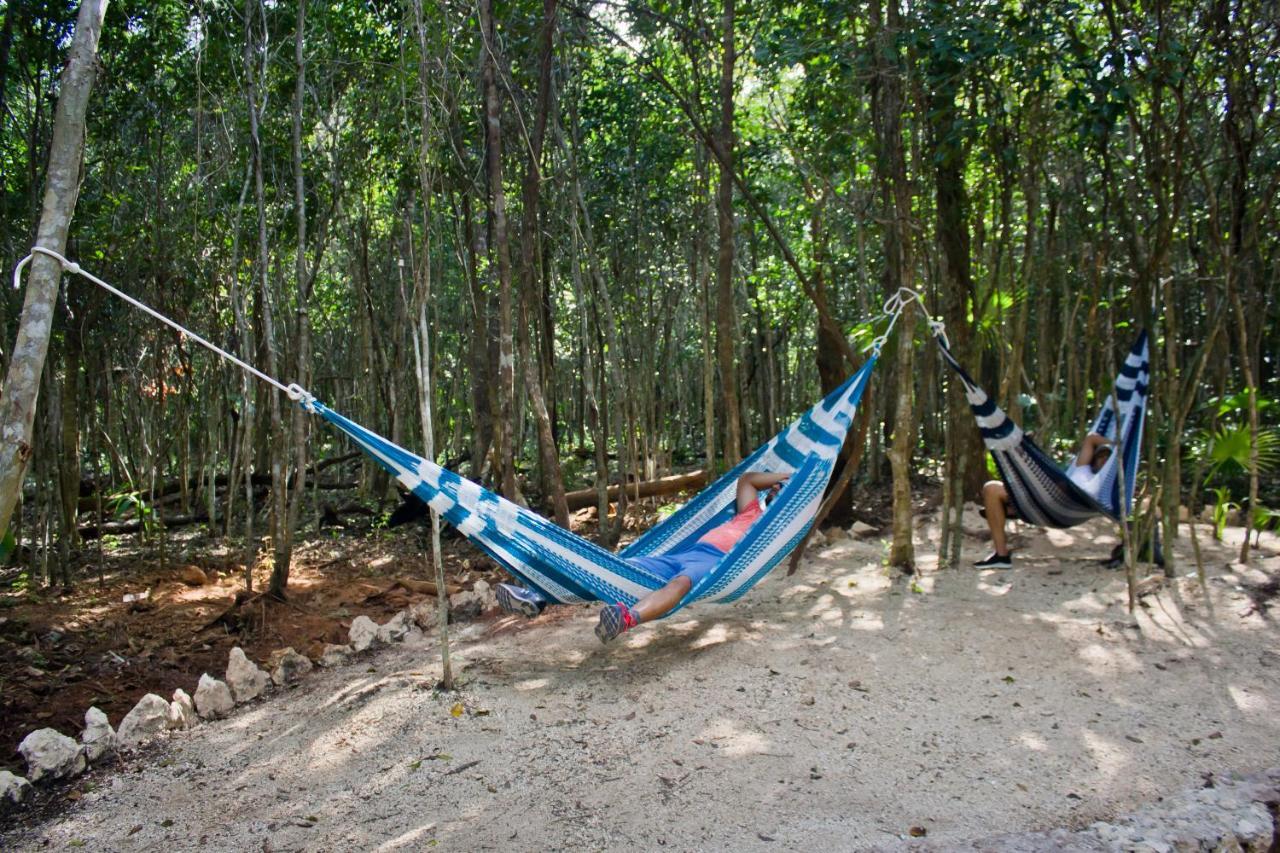 Aldea Maya-Ha Cabanas Con Cenotes 푸에르토 모렐로스 외부 사진
